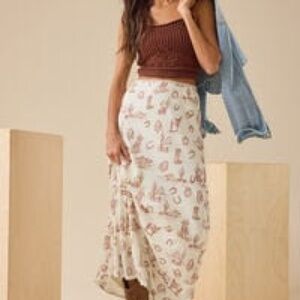 NWOT Altar’d Stare Cowboy 🤠 Patterned Maxi Skirt